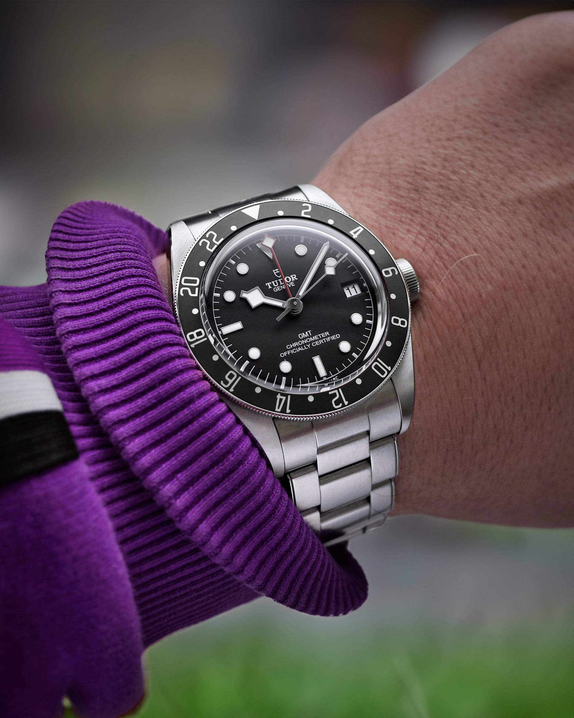 "Nightfall" Black & Black Precision GMT Bezel