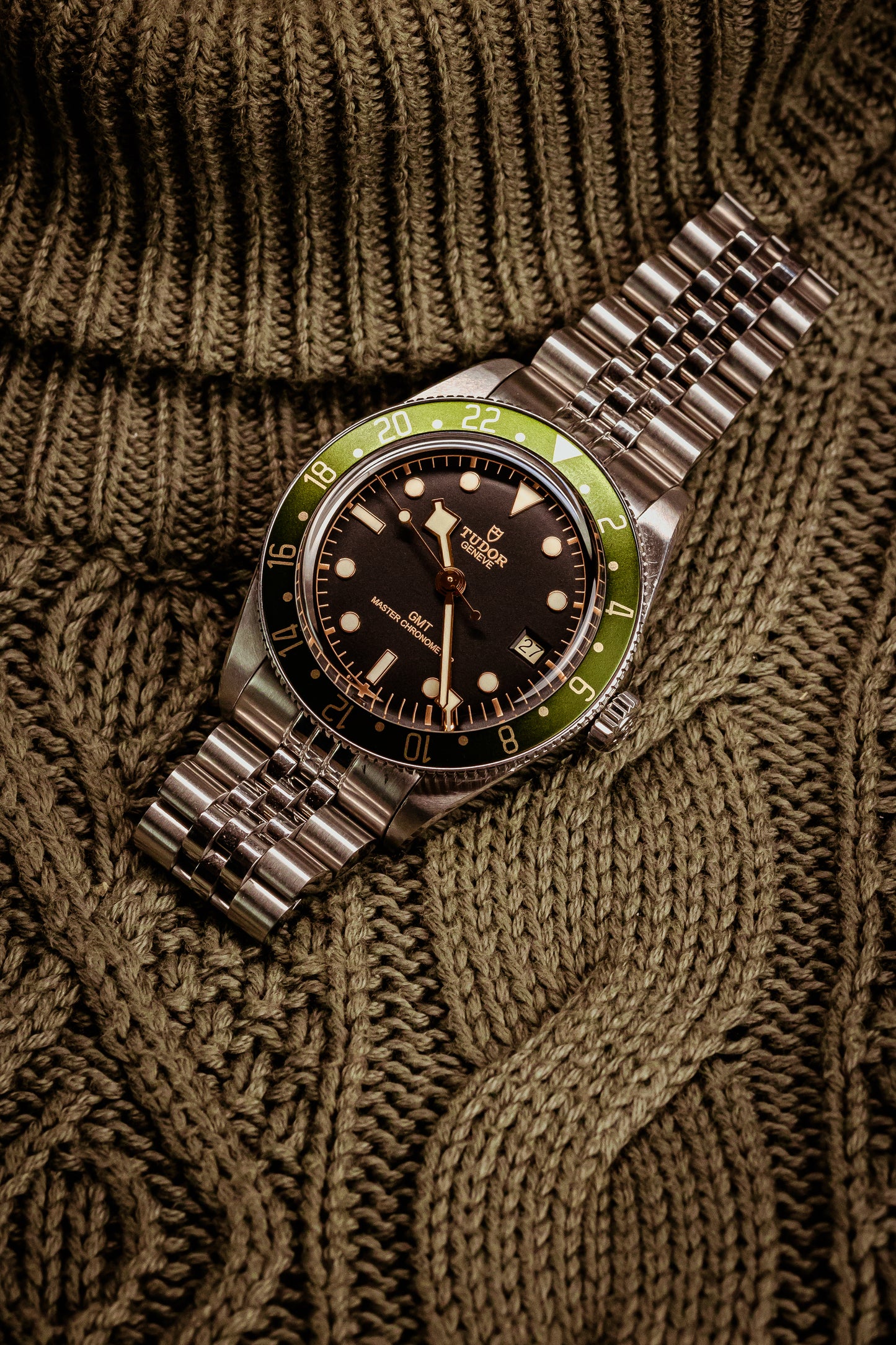 Steel Reef “GreenStorm” Gilded Precision GMT Bezel