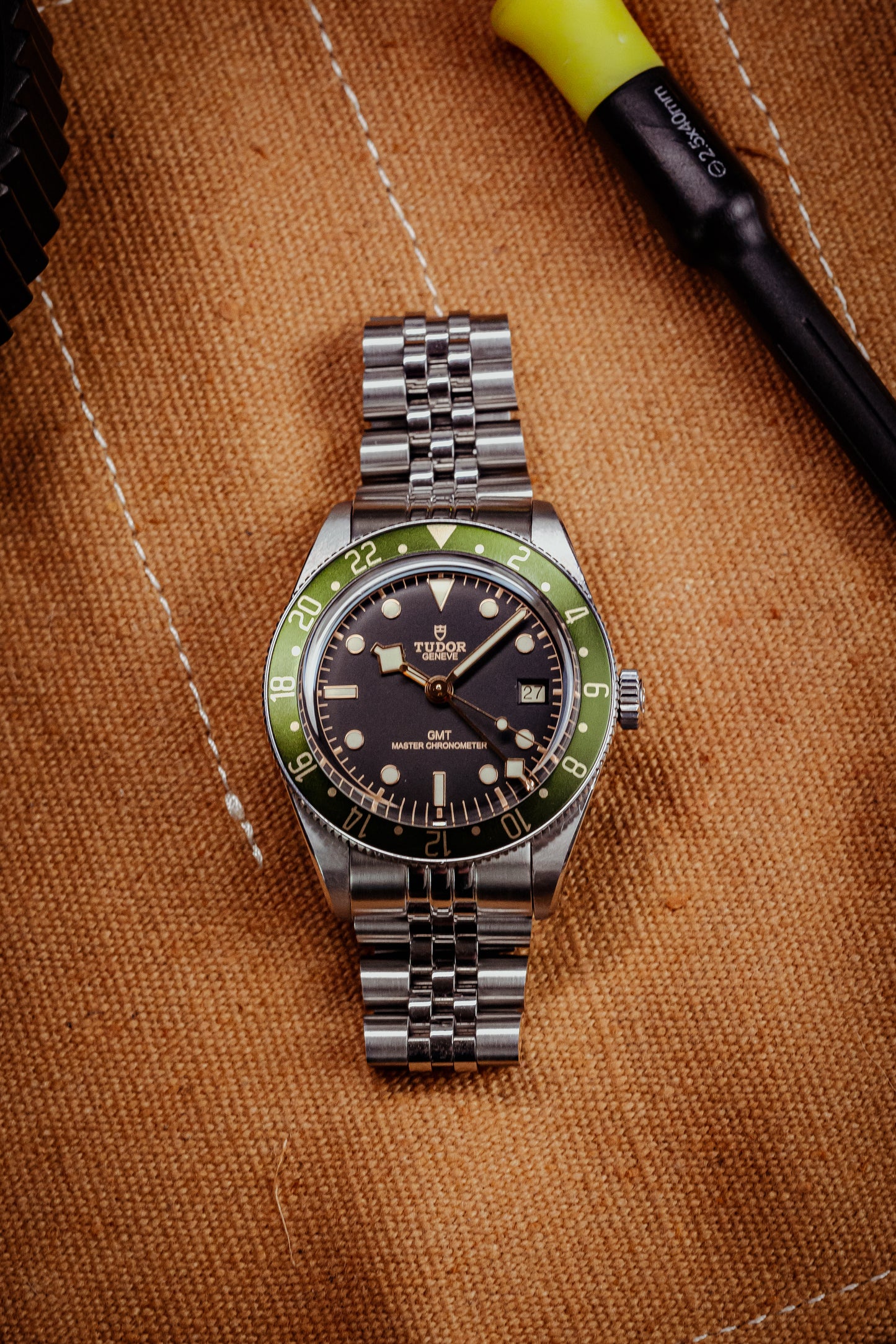 Steel Reef “GreenStorm” Gilded Precision GMT Bezel