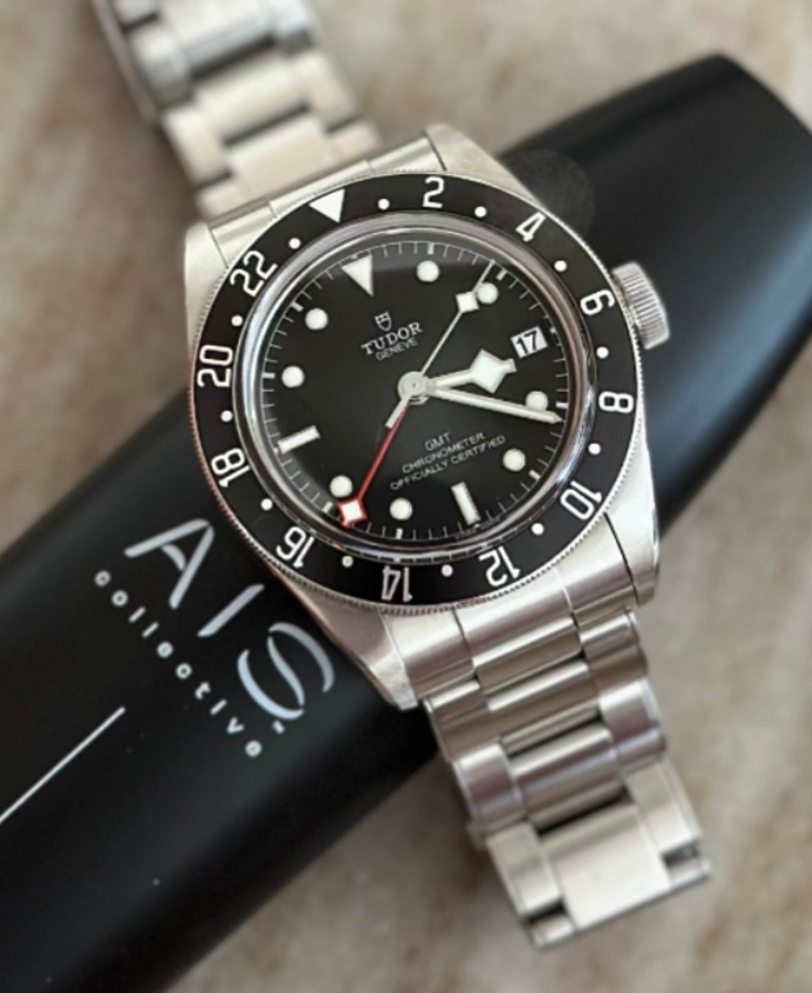 "Nightfall" Black & Black Precision GMT Bezel