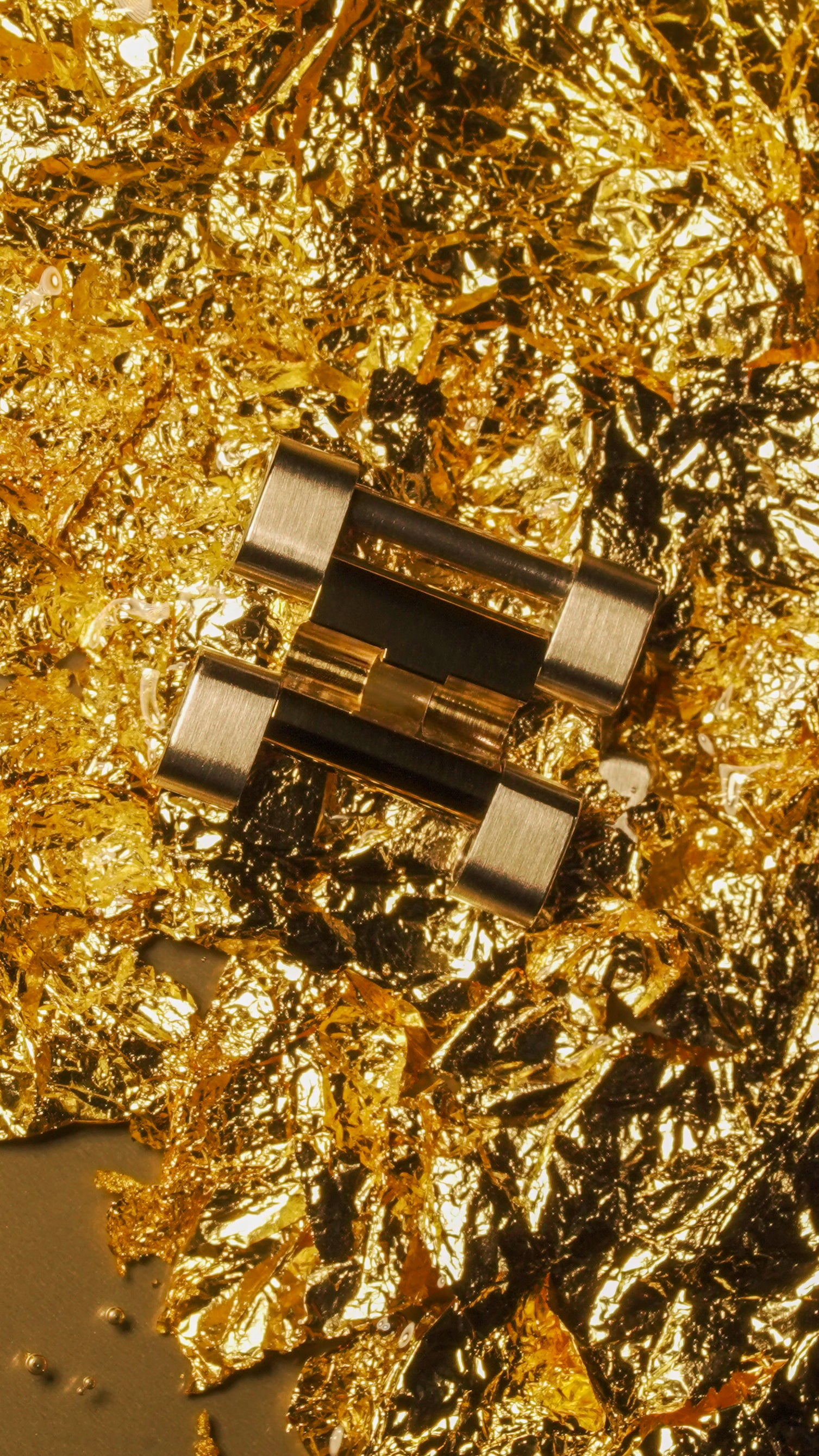 Two-Tone Yellow Gold Links for Rolex - 'On The Fly', Half Link & Full Link