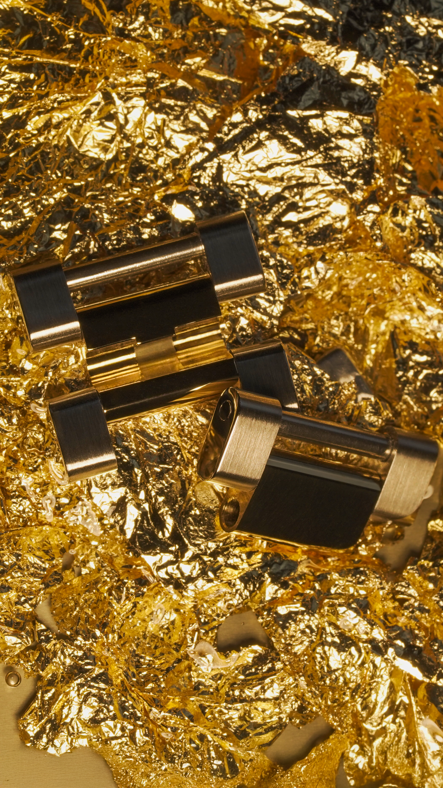 Two-Tone Yellow Gold Links for Rolex - 'On The Fly', Half Link & Full Link