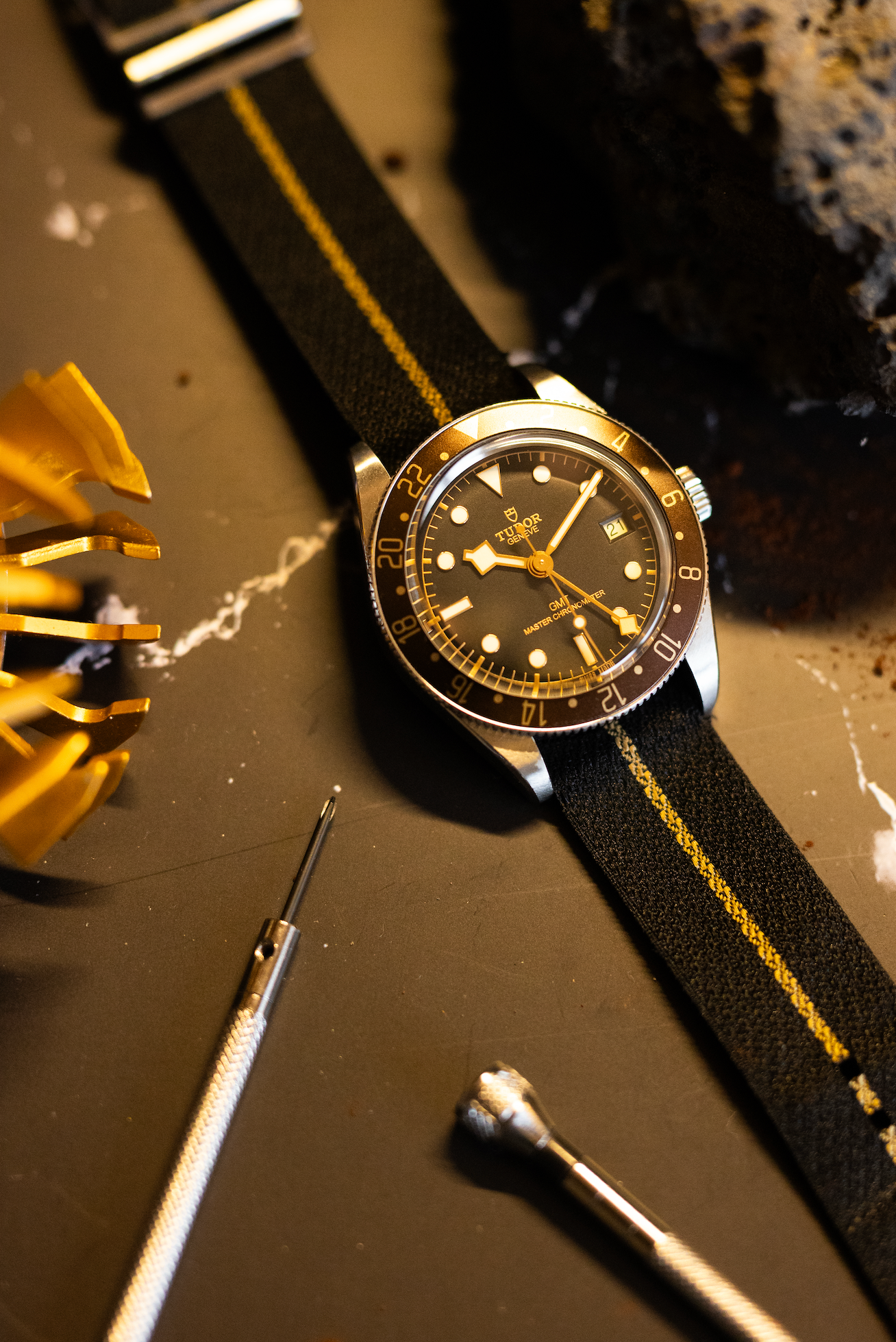 “Espresso” Gilded Precision GMT Bezel