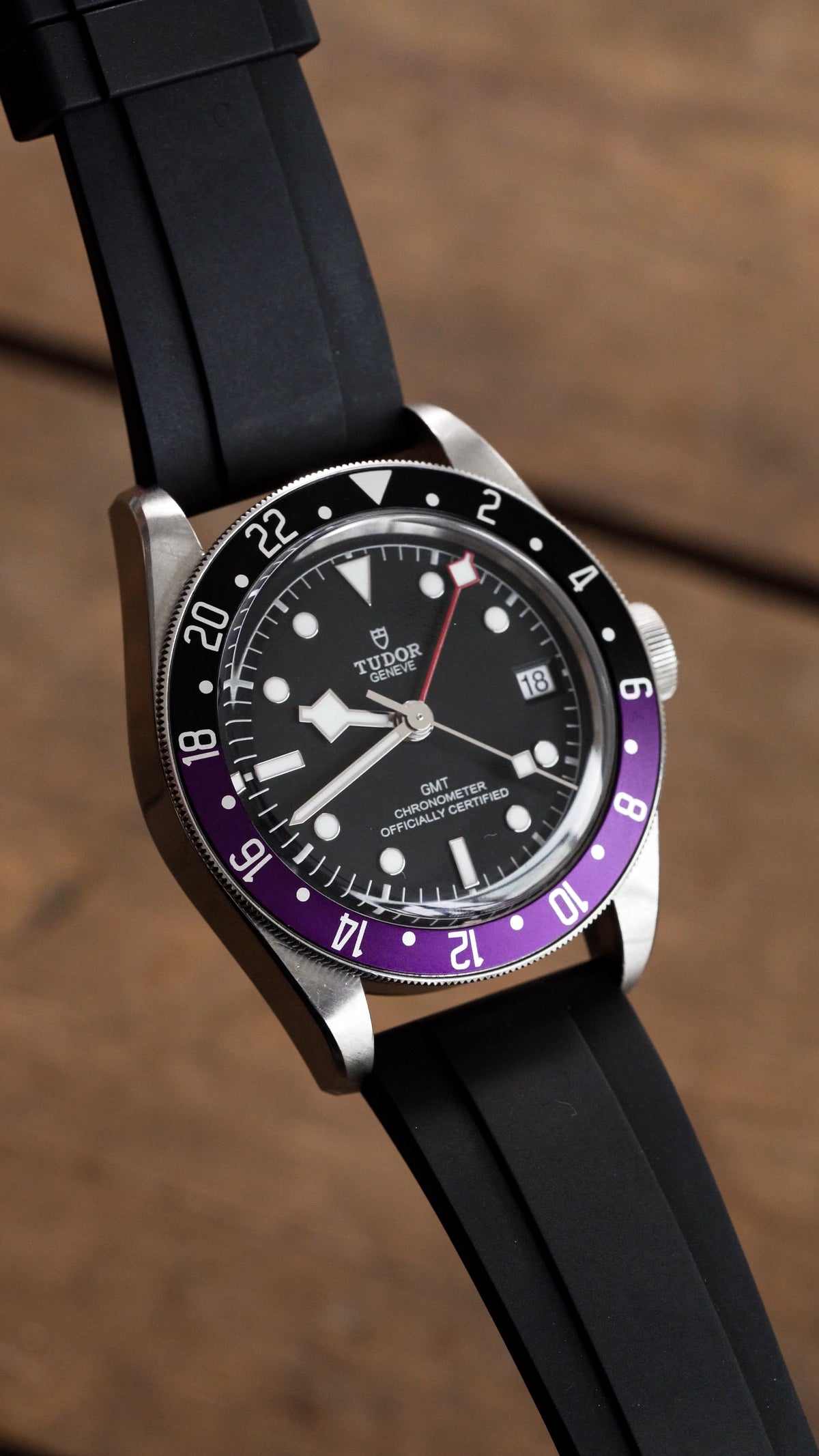 "Eclipse" Black & Purple Precision GMT Bezel