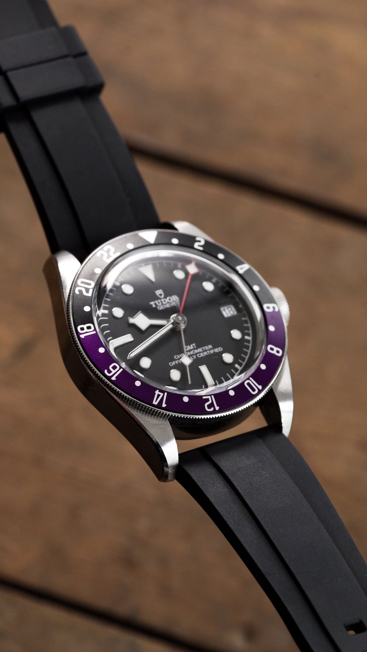 "Eclipse" Black & Purple Precision GMT Bezel
