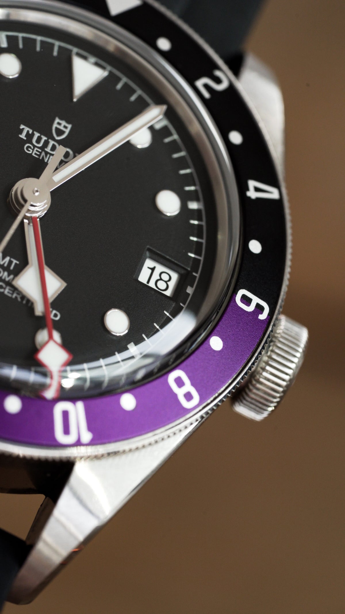 "Eclipse" Black & Purple Precision GMT Bezel