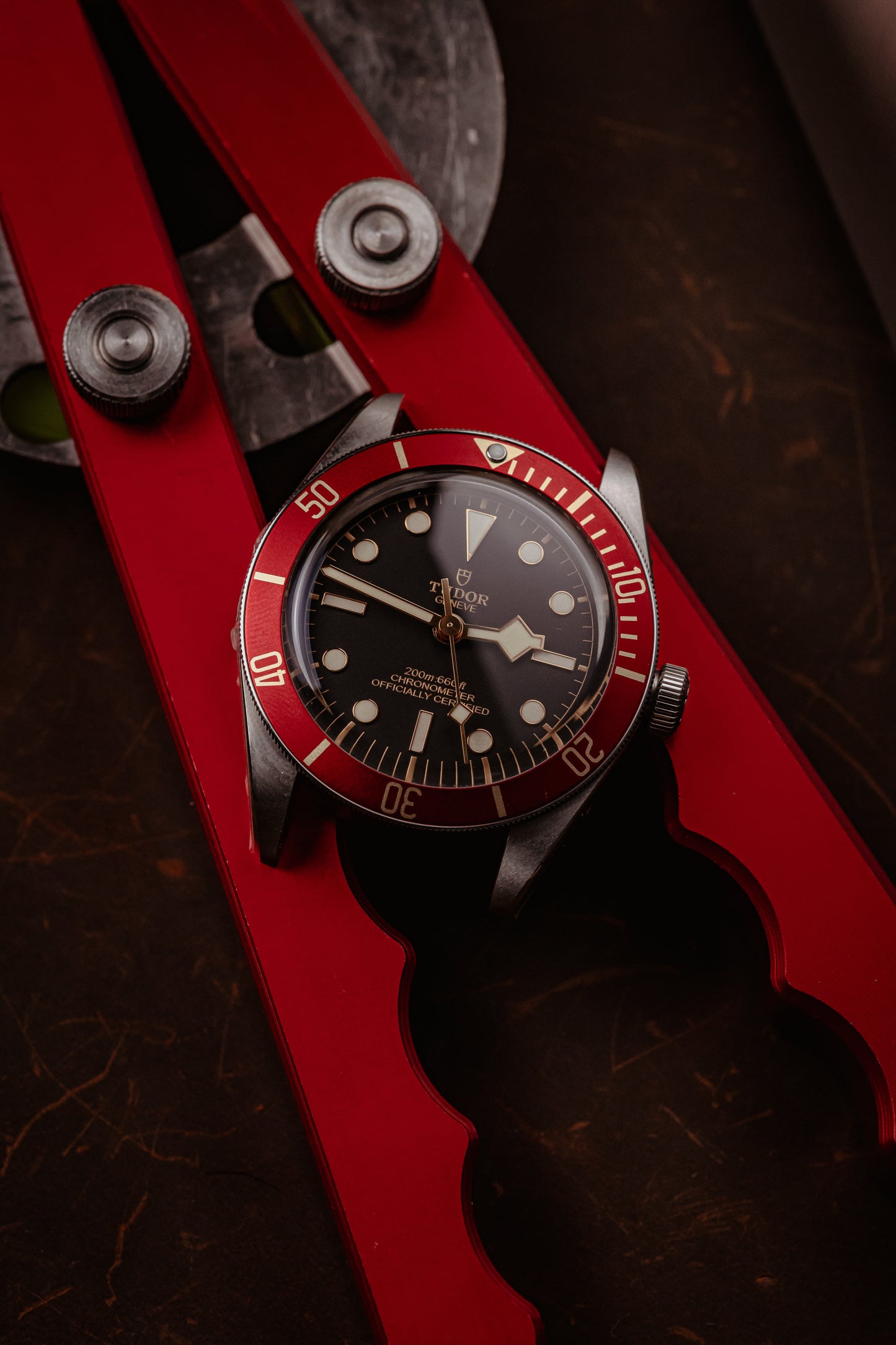 “RedStorm” Gilded Precision Diving Bezel